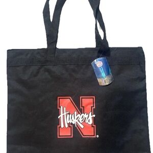Nebraska Huskers Black and Red zipper Tote Bag